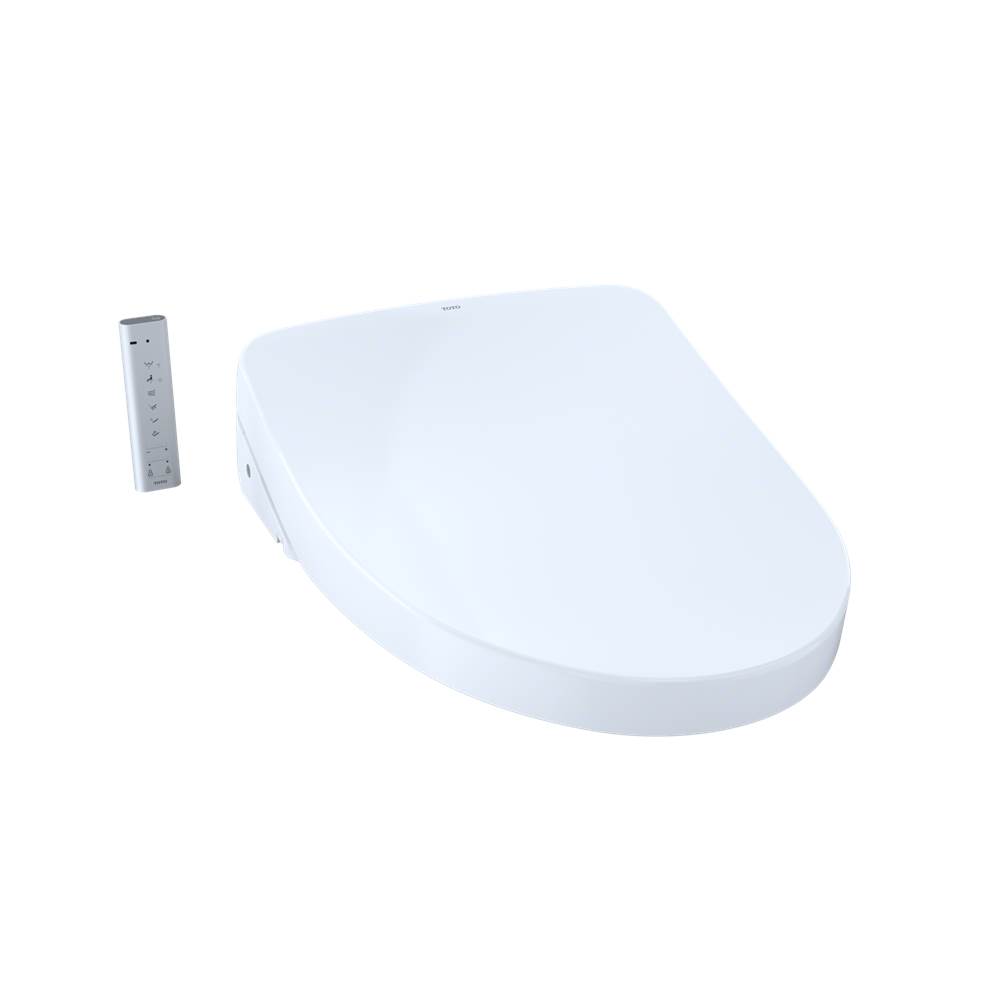 Toto S500e WASHLET®+ and Auto Flush Ready Electronic Bidet Toilet Seat with EWATER++®and Classic Lid, Elongated, Cotton White