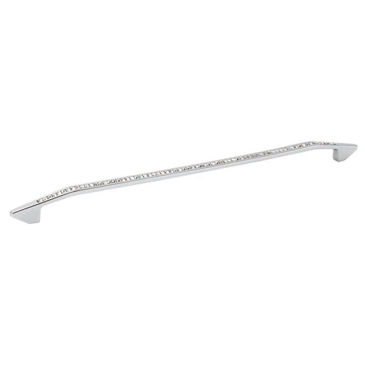Topex Modern Bow Pull With Crystals Bright Chrome 320mm