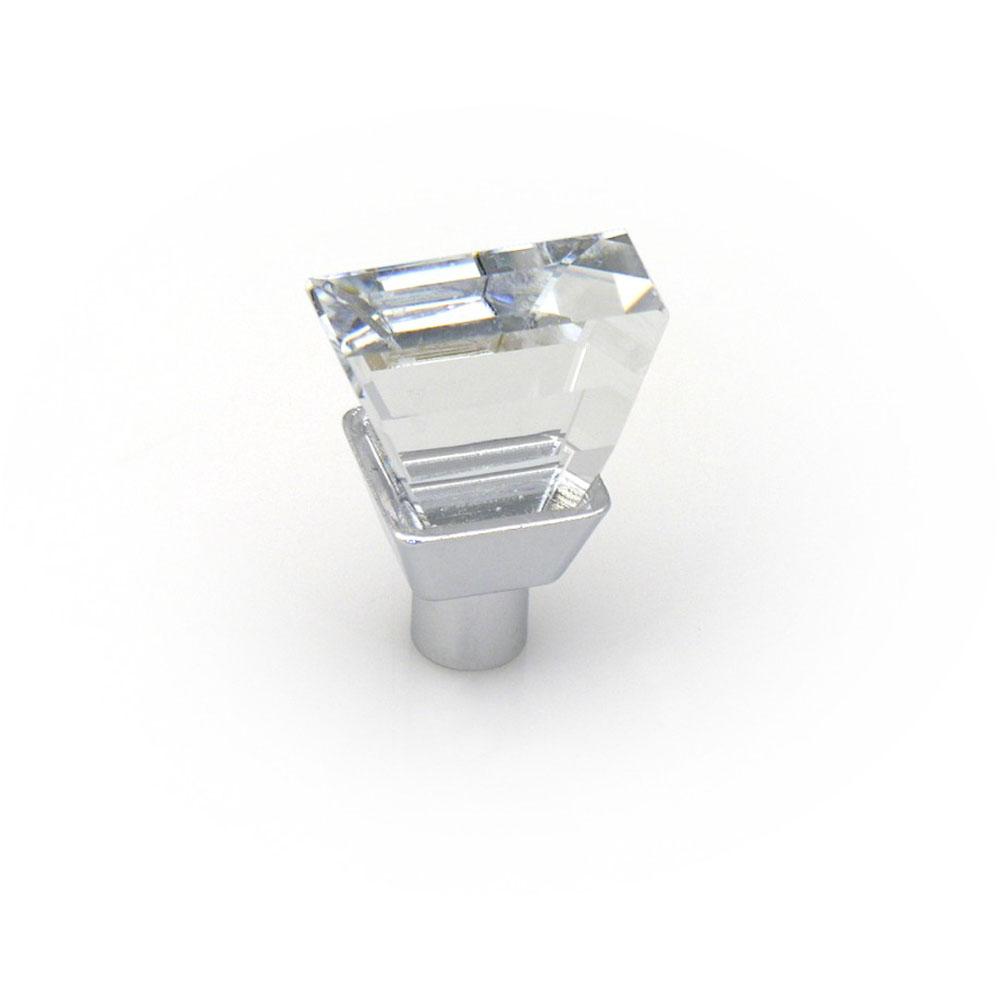 Topex Knob 20mm X 9mm Swarovski Crystal/Bright Chrome