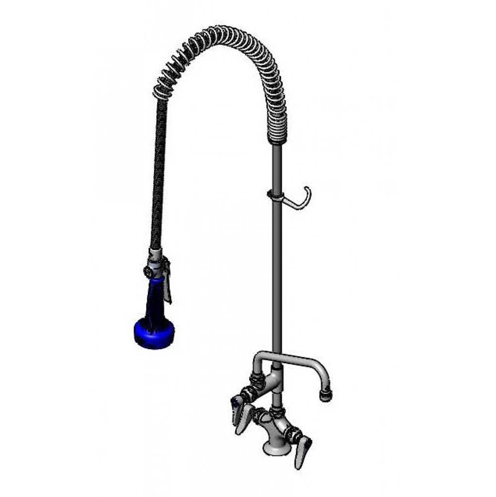T&S Brass EasyInstall Pre-Rinse, Single Hole Base, 6'' Add-On Faucet, 18'' Flex Lines, B-0108
