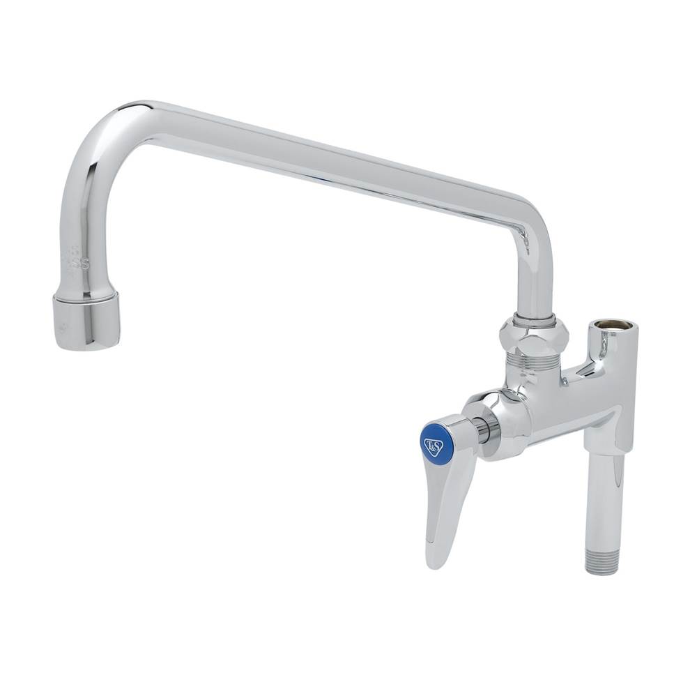 T&S Brass Add-On Faucet, Cerama Cartridge, 12'' Nozzle, Lever Handle