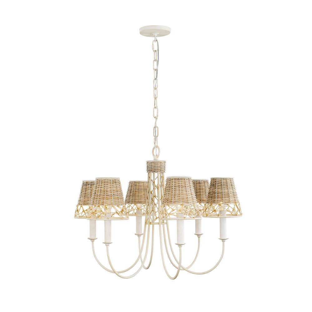 Varaluz Cayman 6-Lt Chandelier - Country White