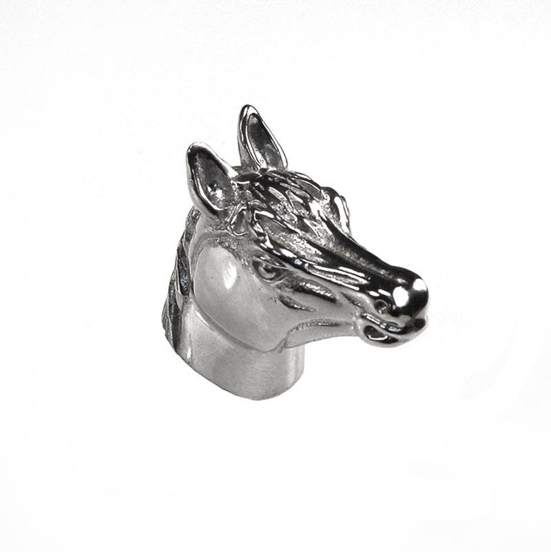 Vicenza Designs Equestre, Knob, Small, Horse, Polished Silver