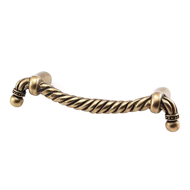 Vicenza Designs Equestre, Pull, Rope, 3 Inch, Antique Brass