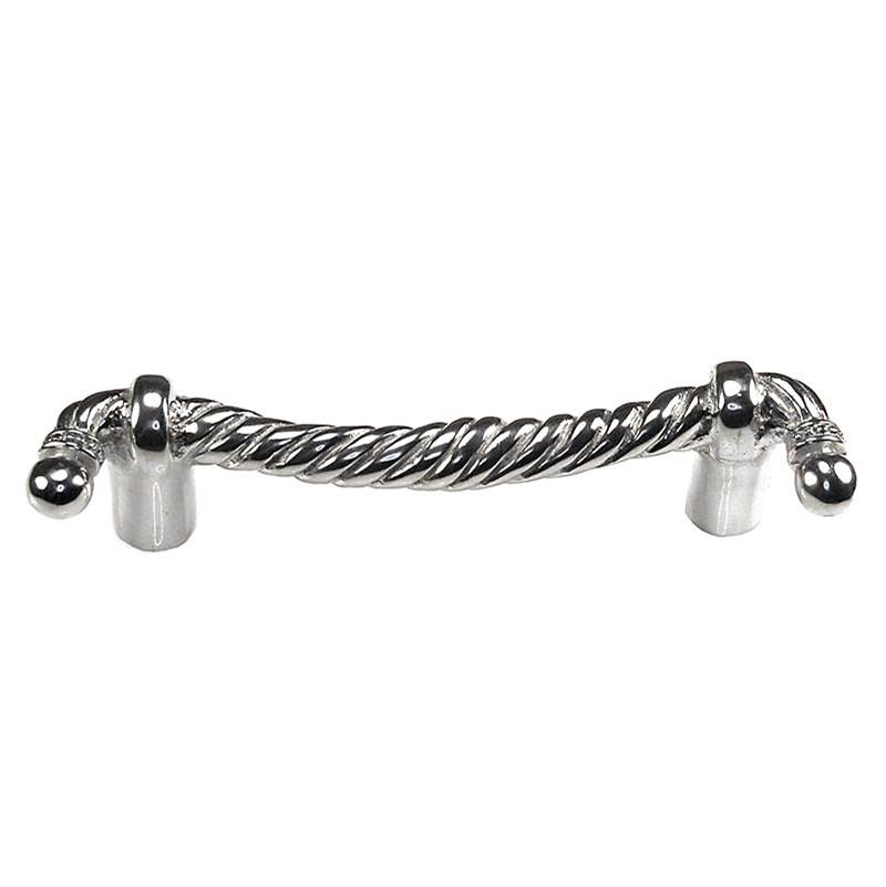 Vicenza Designs Equestre, Pull, Rope, 3 Inch, Polished Nickel