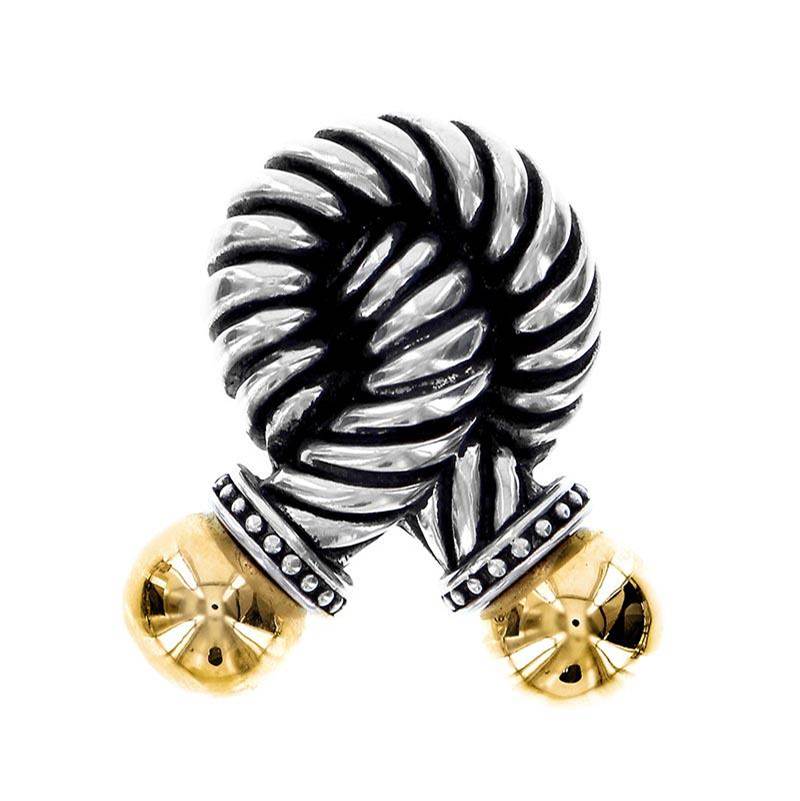 Vicenza Designs Equestre, Knob, Large, Rope, Two Tone