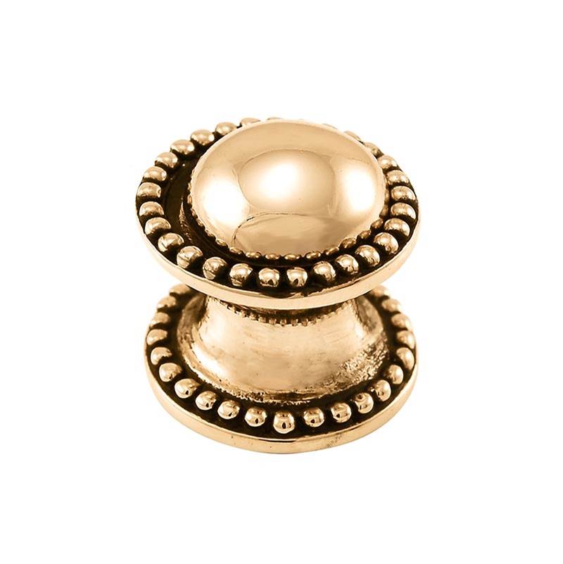 Vicenza Designs Sanzio, Knob, Small, Beads, Antique Gold