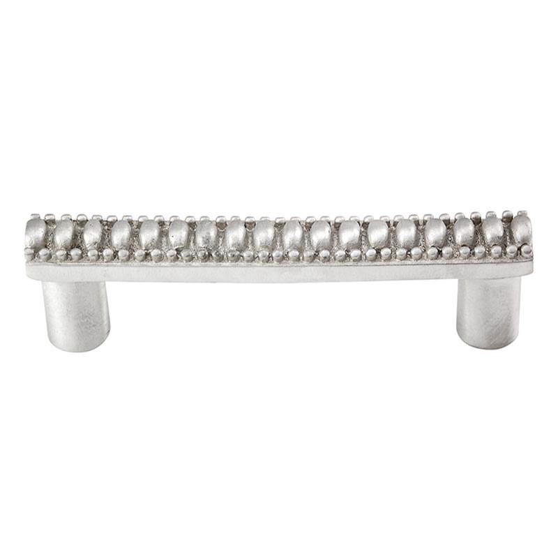 Vicenza Designs Sanzio, Pull, Lines and Beads, 3 Inch, Satin Nickel