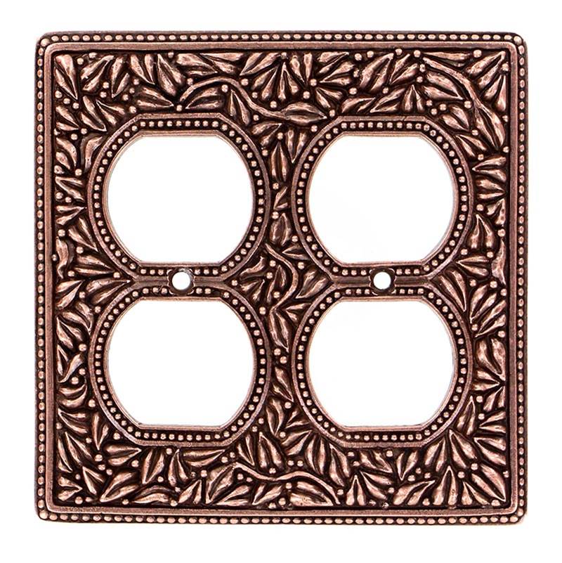 Vicenza Designs San Michele, Wall Plate, Double Outlet, Antique Copper
