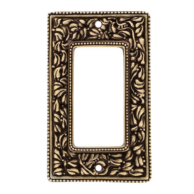 Vicenza Designs San Michele, Wall Plate, Dimmer, Antique Brass