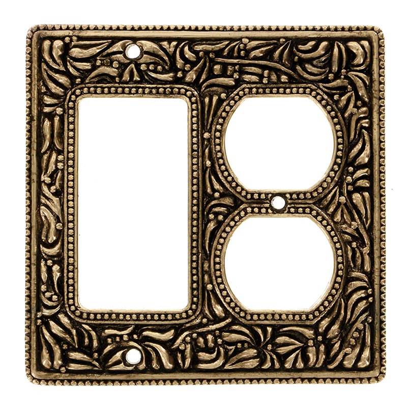 Vicenza Designs San Michele, Wall Plate, Dimmer/Outlet, Antique Gold