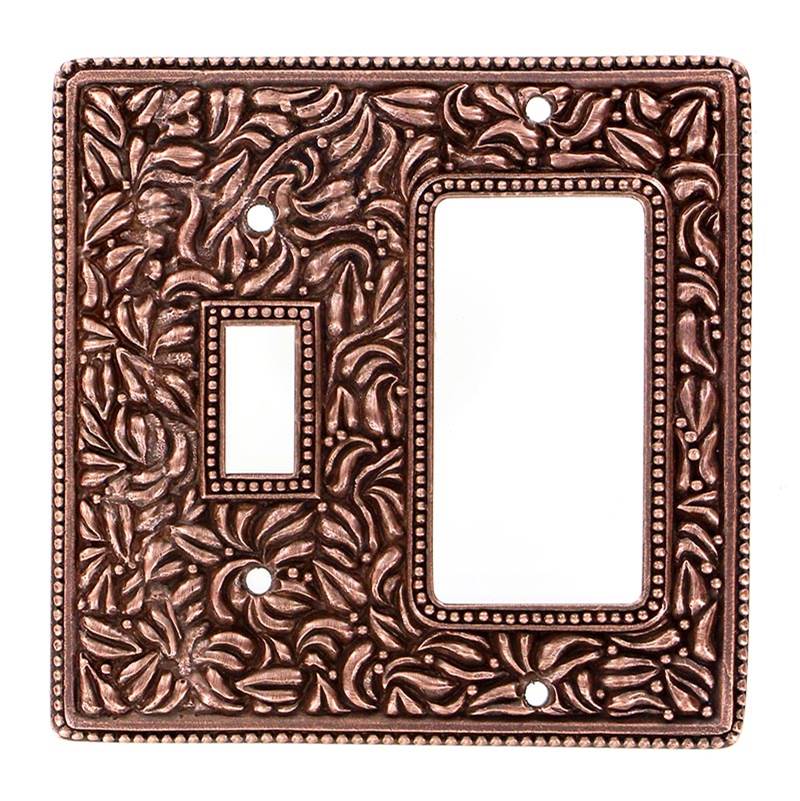 Vicenza Designs San Michele, Wall Plate, Toggle/Dimmer, Antique Copper