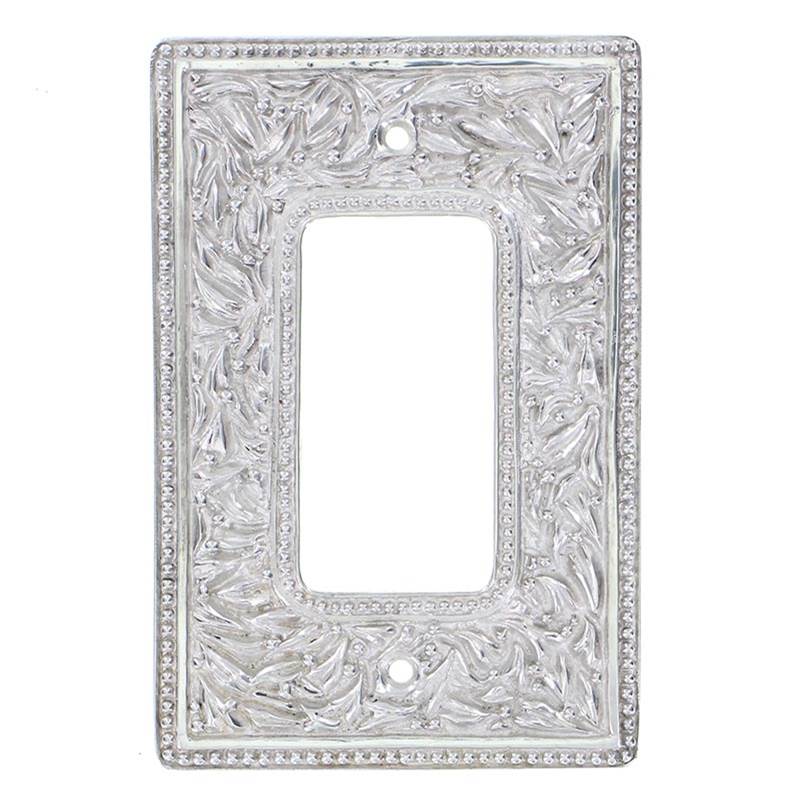 Vicenza Designs San Michele, Wall Plate, Jumbo, Dimmer, Polished Silver