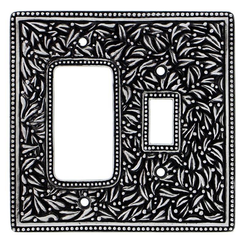Vicenza Designs San Michele, Wall Plate, Jumbo, Toggle/Dimmer, Antique Nickel