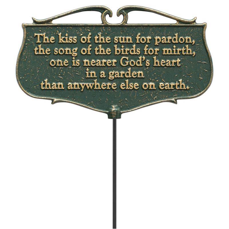 Whitehall Products The Kiss of the Sun - Garden Poem Sign