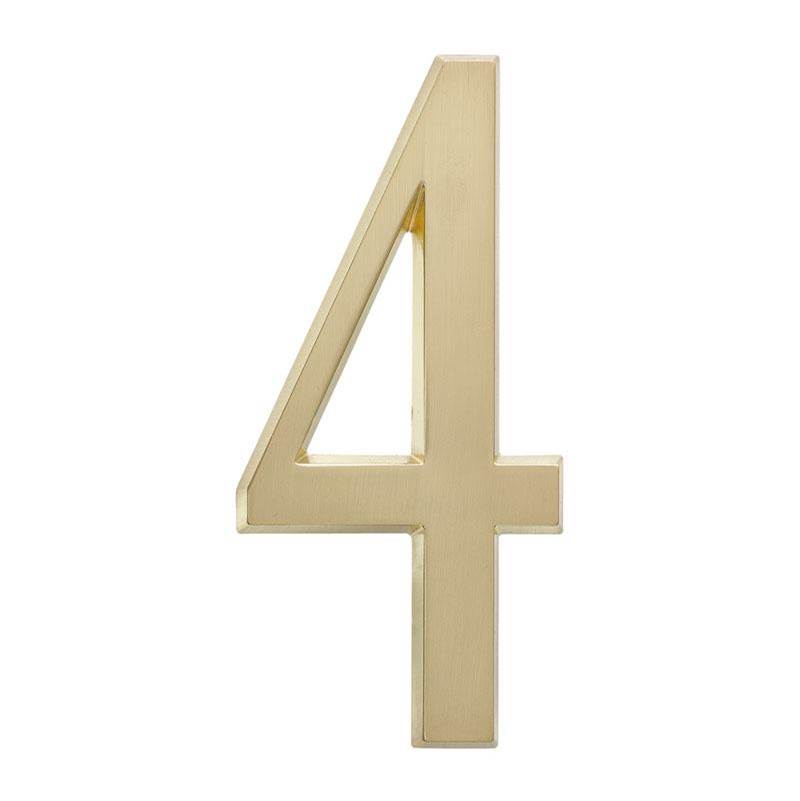 Whitehall Products 4.75'' Number 4 Satin Brass