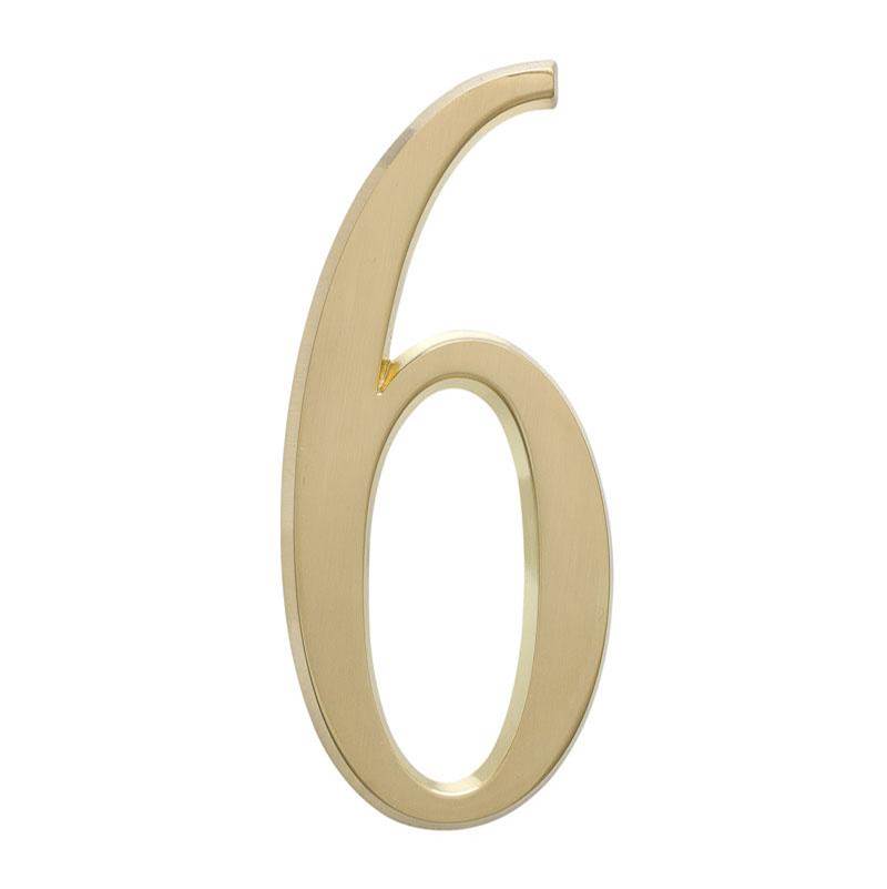 Whitehall Products 4.75'' Number 6 Satin Brass