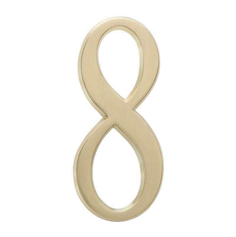 Whitehall Products 4.75'' Number 8 Satin Brass