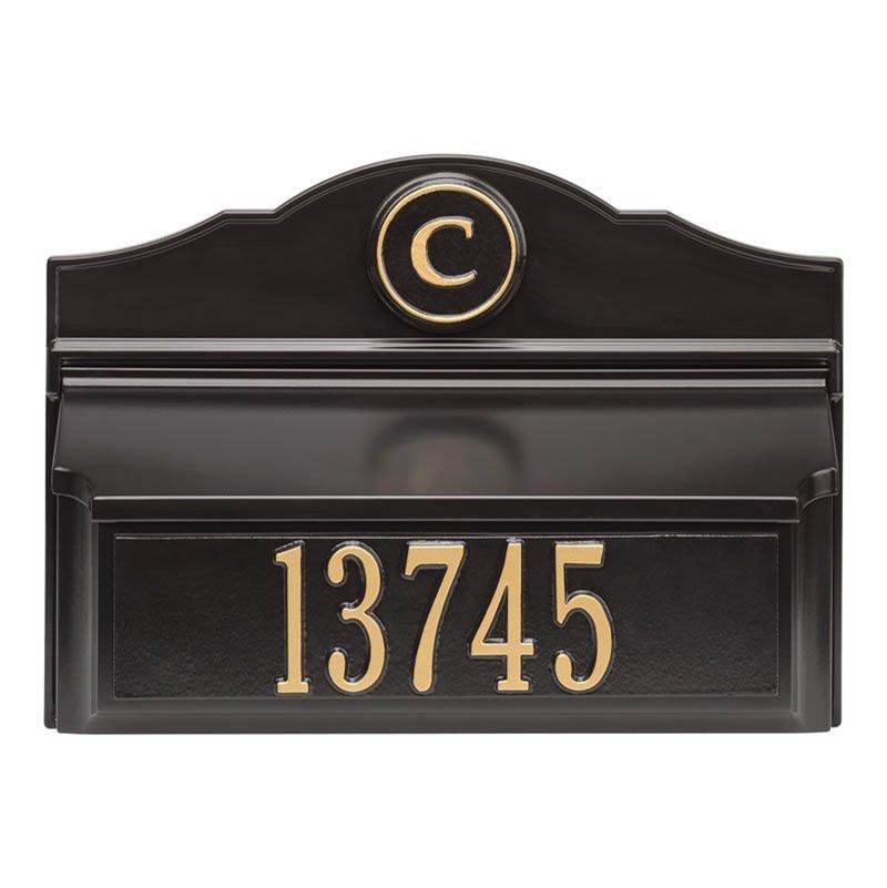 Whitehall Products Colonial Wall Mailbox Package No. 1 (Mailbox, Plaque and Monogram)