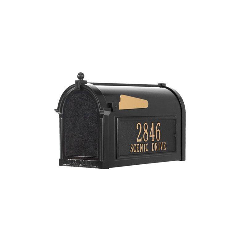 Whitehall Products Capitol Mailbox Side Plaque Package - Black