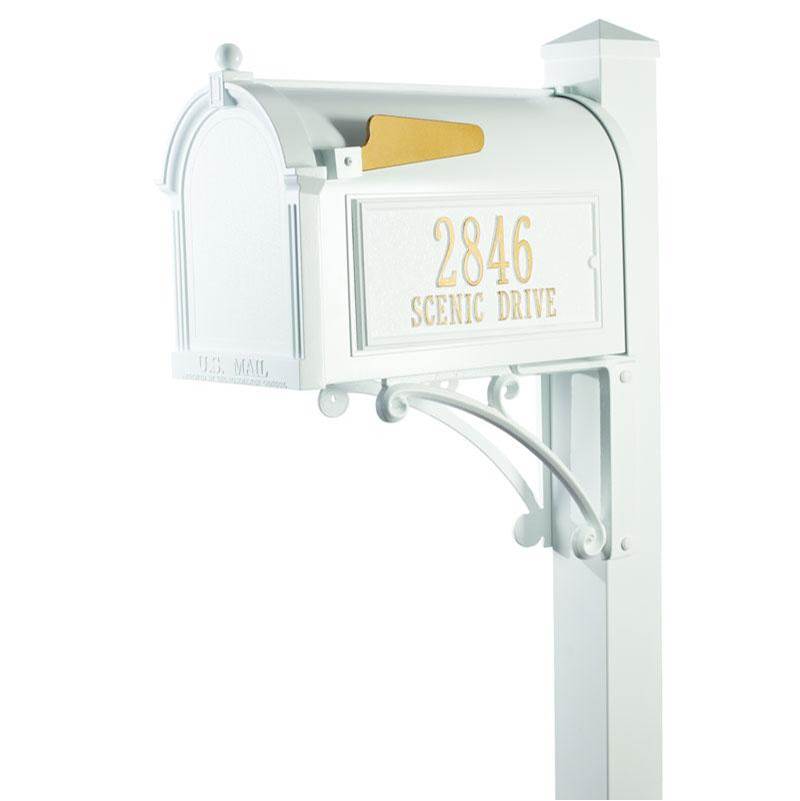 Whitehall Products Superior Mailbox Package - White