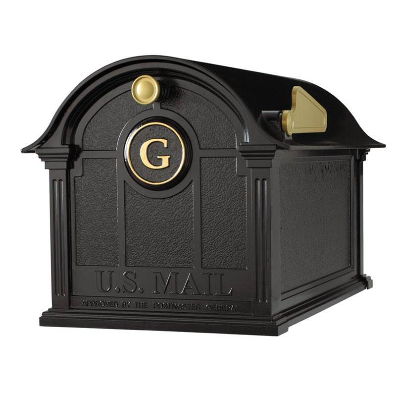 Whitehall Products Balmoral Mailbox Monogram Package - Black