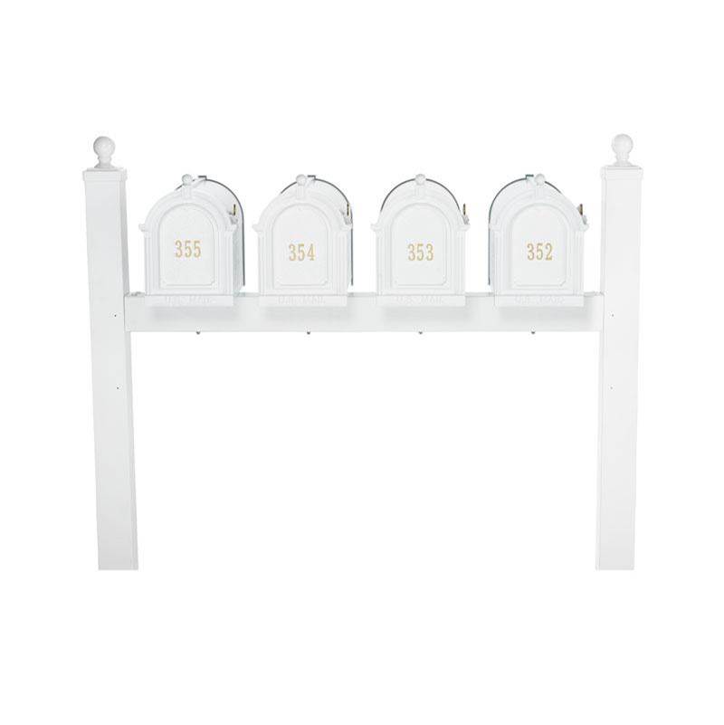 Whitehall Products Multi Mailbox Quad Package - White