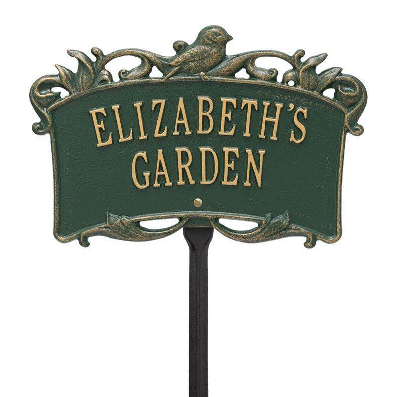 Whitehall Products Song Bird Garden Personalized Lawn Plaque
