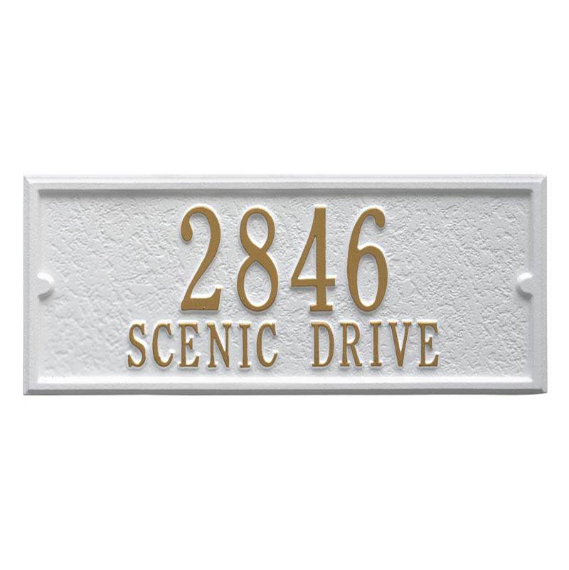 Whitehall Products Personalized Side Plaque - White/Gold