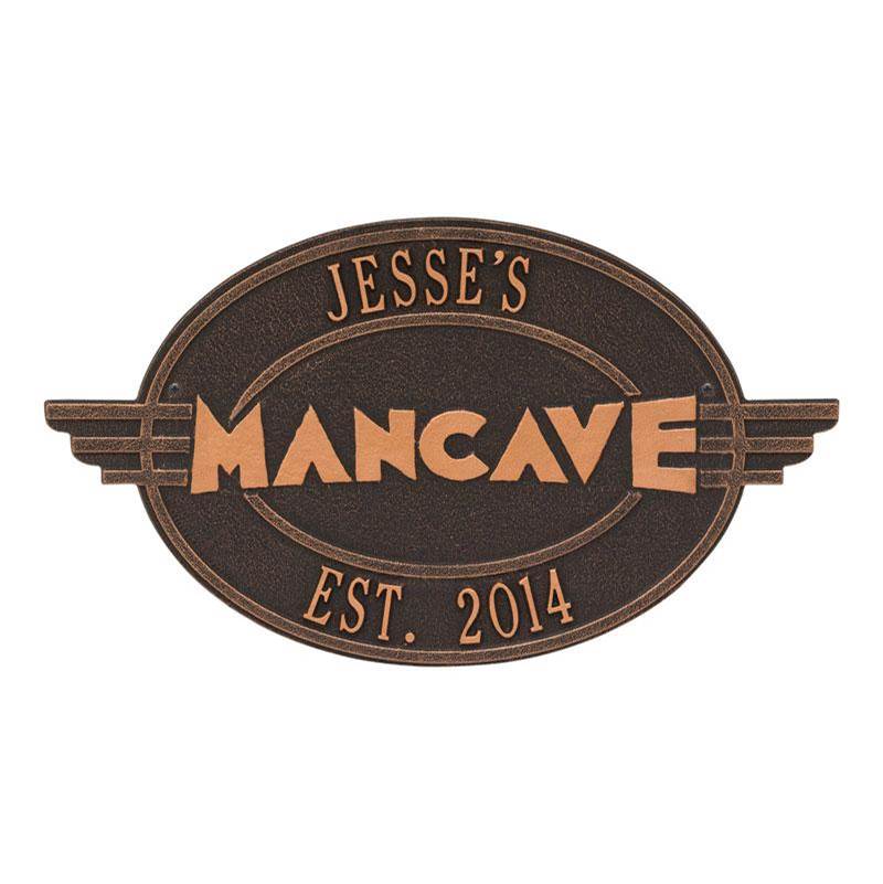 Whitehall Products Moderno Man Cave Personalized Plaque