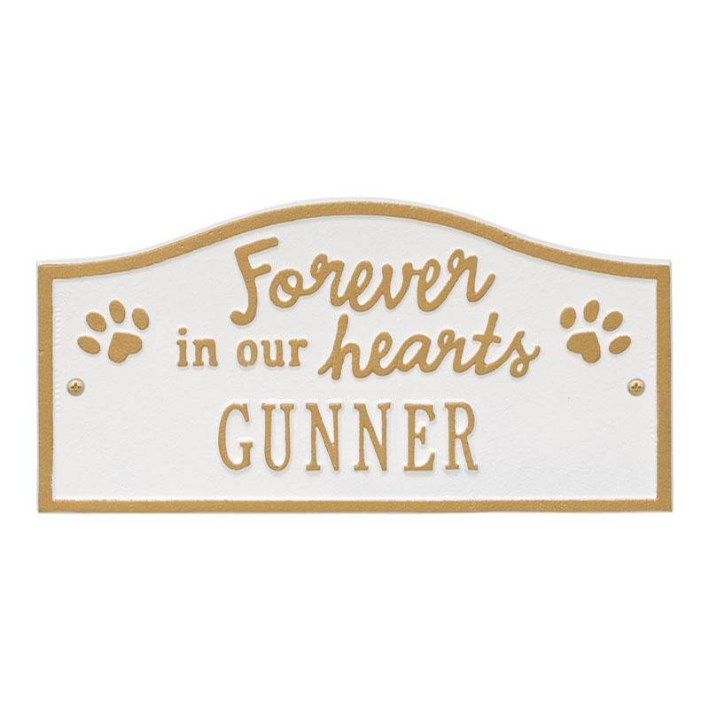 Whitehall Products Forever in Our Hearts Personalized Pet Wall or Ground Memorial Plaque
