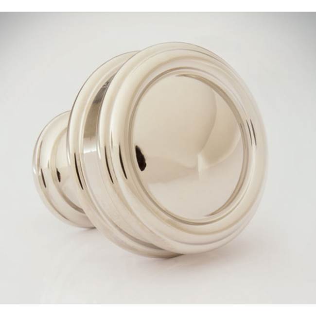 Water Street Brass Port Royal 1-1/2'' Double Band Rope Knob- Hammered - Polished Silver