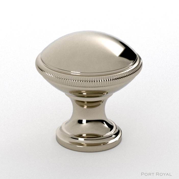 Water Street Brass Port Royal 1'' Coin Knob - Hammered - Polished Brass