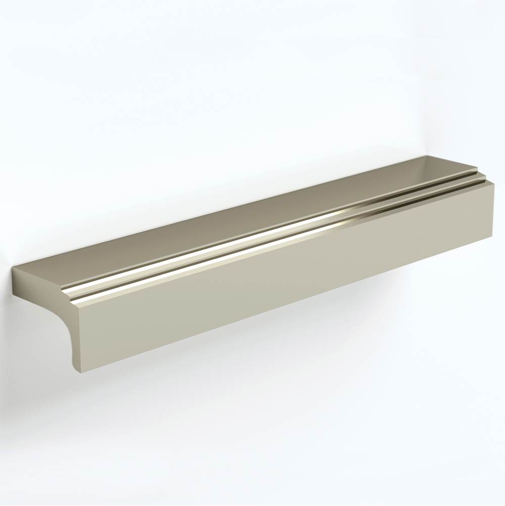 Water Street Brass 10'' C-C Terrace Style Tab Pull - Polished Silver