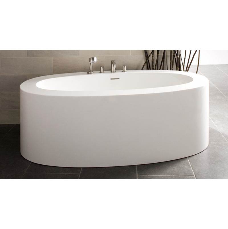WETSTYLE Ove Bath 72 X 36 X 24 - Fs - Built In Mb O/F & Drain - Copper Conn - White True High Gloss