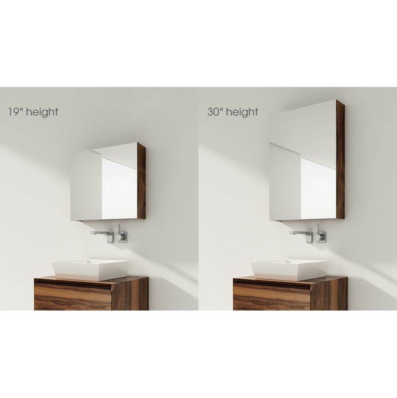 WETSTYLE Furniture ''M'' - Mirrored Cabinet 34 X 19-1/8 Height - Lacquer Black Matt