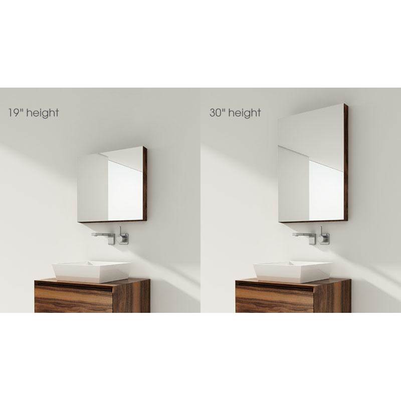 WETSTYLE Furniture ''M'' - Recessed Mirrored Cabinet 58 X 19-1/8 Height - Torrified Eucalyptus